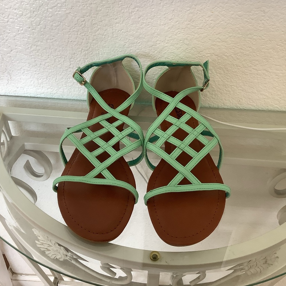 Mint Green Strappy Sandals